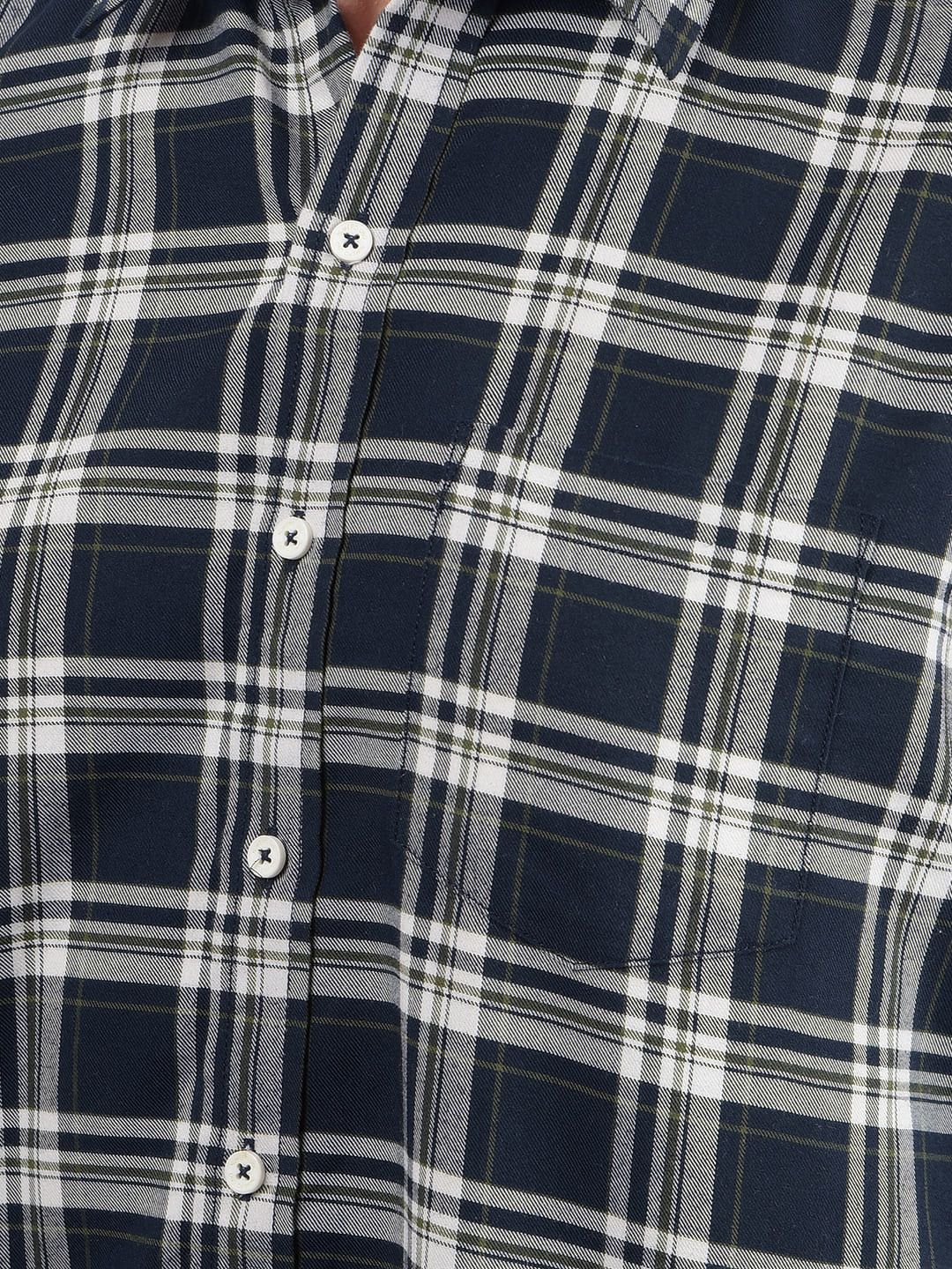 Numero Uno Men Checkered Blue Shirt